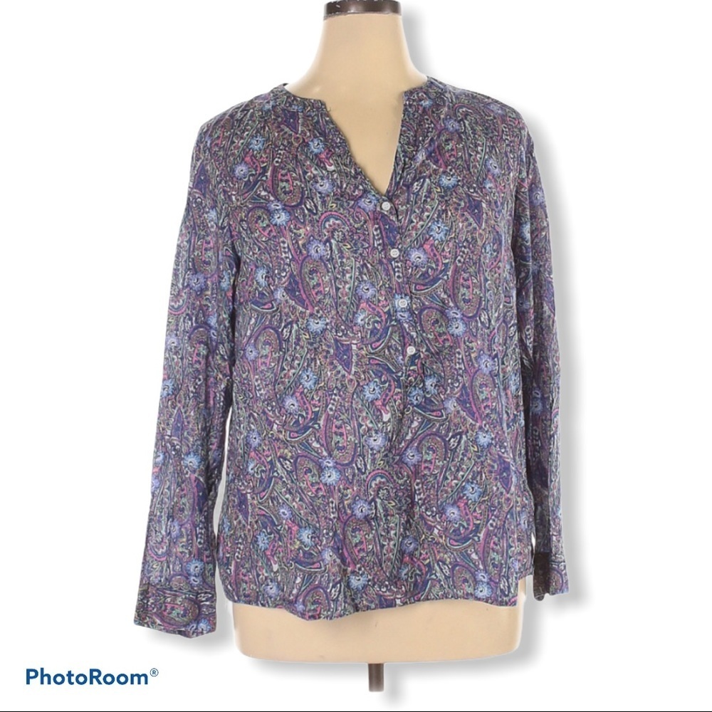 Lane Bryant Paisley Blouse Size 14/16